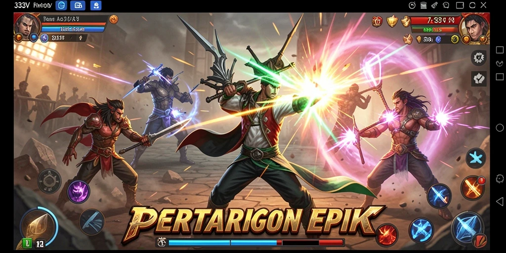 Tampilan gameplay menegangkan dari 333V yang penuh aksi.