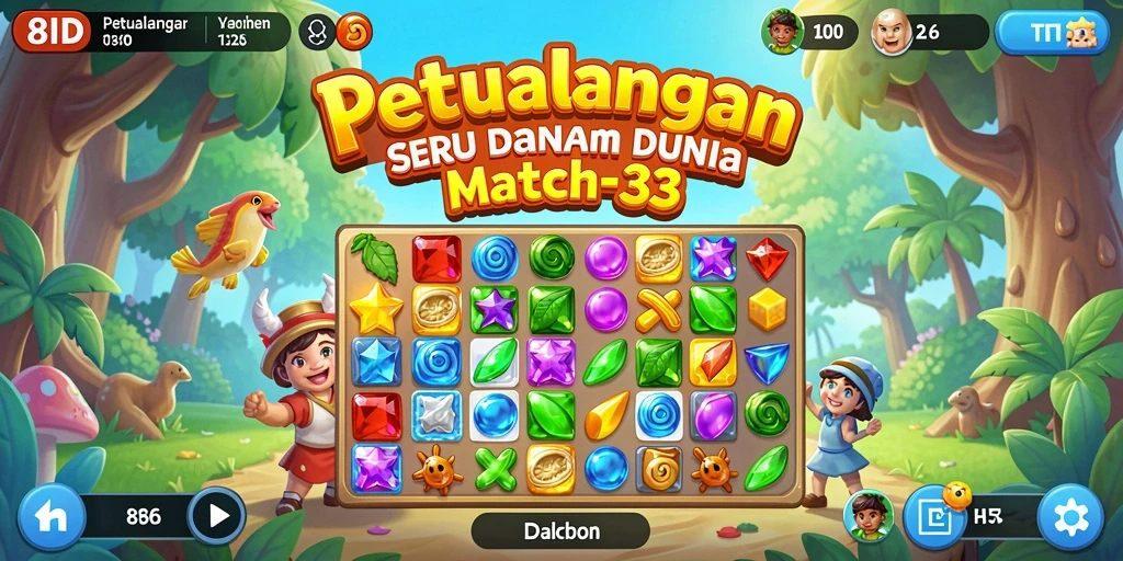 Screenshot <strong>8ID</strong> menunjukkan gameplay seru dalam mencocokkan elemen.