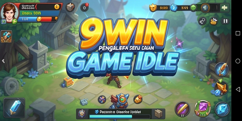Screenshot utama 9WIN yang menunjukkan keseruan gameplay idle.