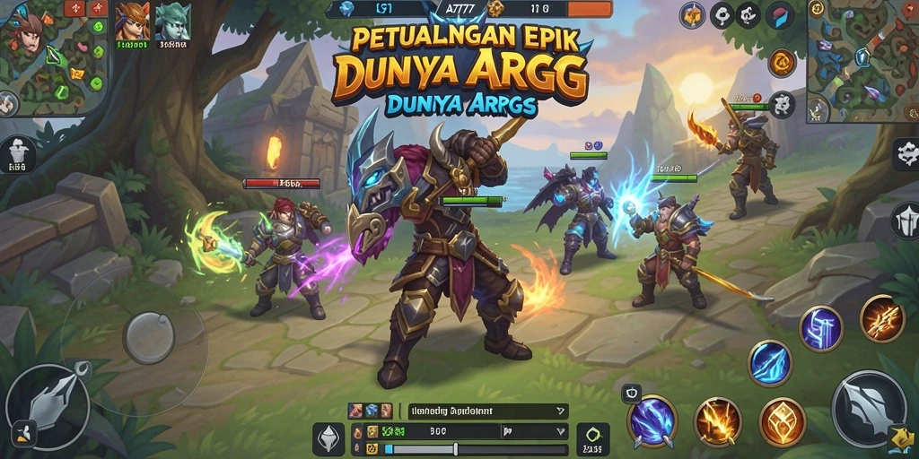 Tampilan gameplay ARPG yang seru dan penuh aksi di A7777.
