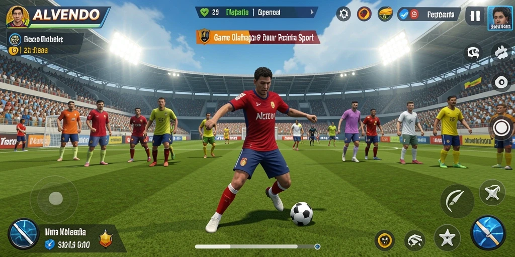 Screenshot gameplay menarik dalam ALVENDO yang menampilkan aksi penuh semangat.