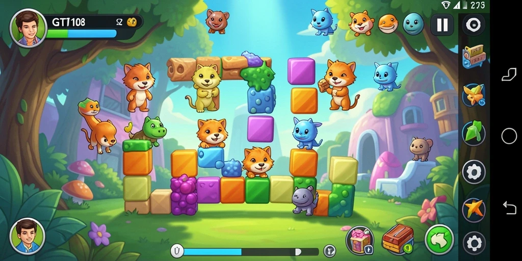 Tampilan gameplay GT108 yang menarik dan penuh tantangan Puzzle.