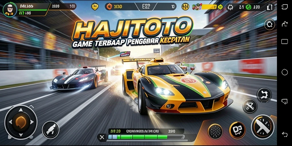 Tampilan grafik menakjubkan dalam gameplay balap HAJITOTO.