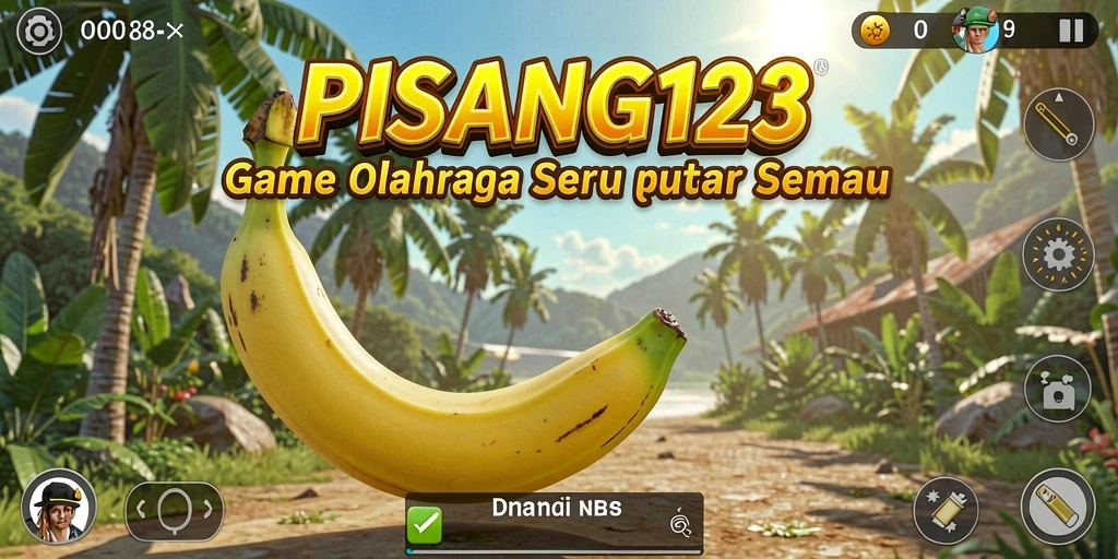 Tampilan gameplay seru dari PISANG123 yang melibatkan olahraga.