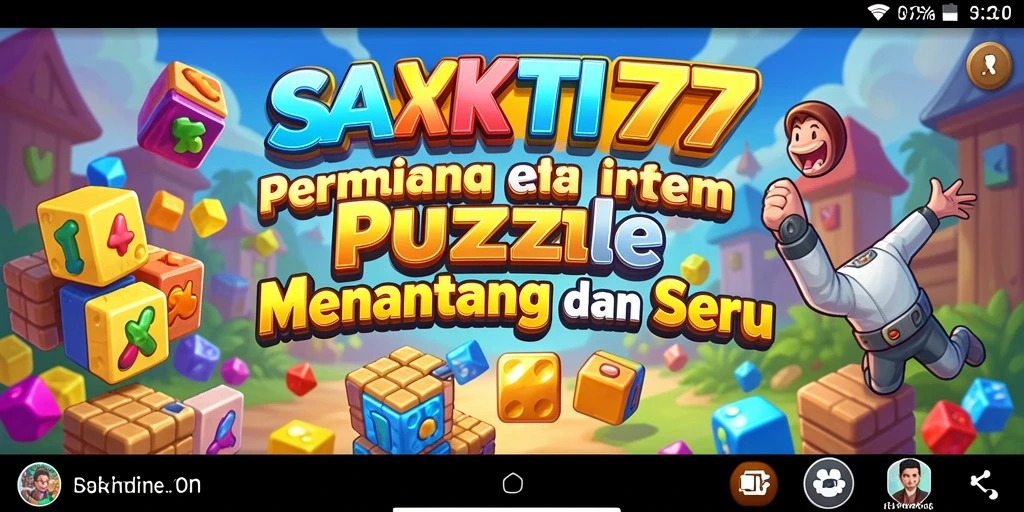 Tangkapan layar gameplay SAKTI77 menampilkan tantangan puzzle yang seru dan interaktif.