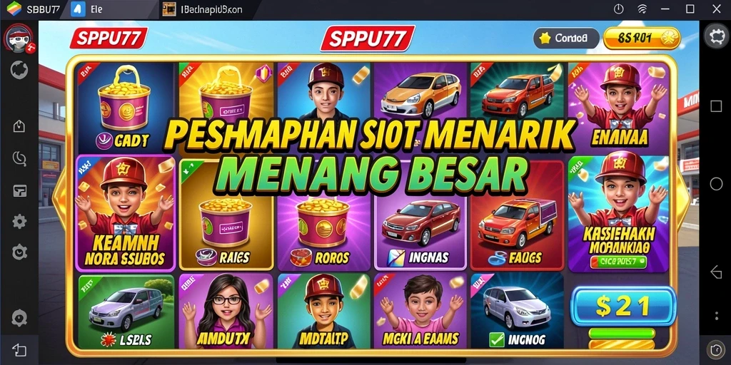 Tampilan menarik gameplay SPBU77 dengan berbagai tema Slot.