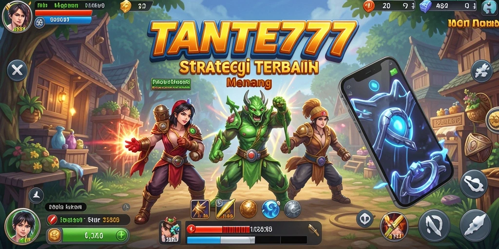 Tampilan gameplay TANTE777 yang menampilkan pertempuran strategi yang seru.